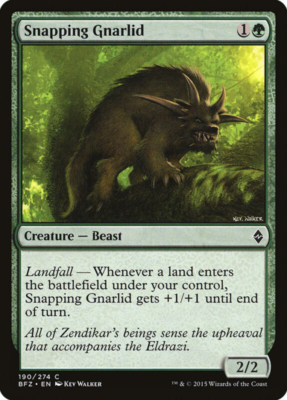 Snapping Gnarlid — bfz 190 — Magic The Gathering TCG