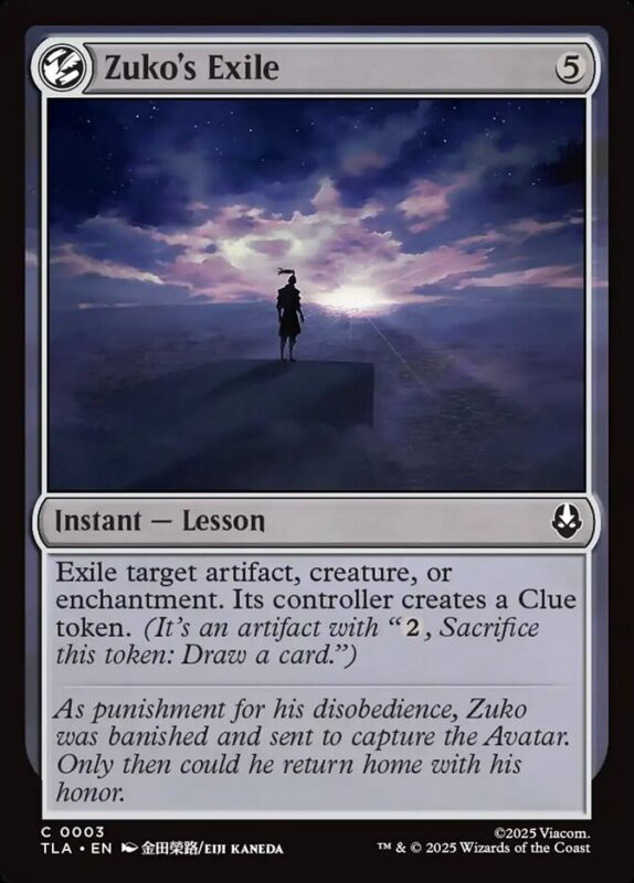 Zuko's Exile — tla 3 — Magic The Gathering TCG