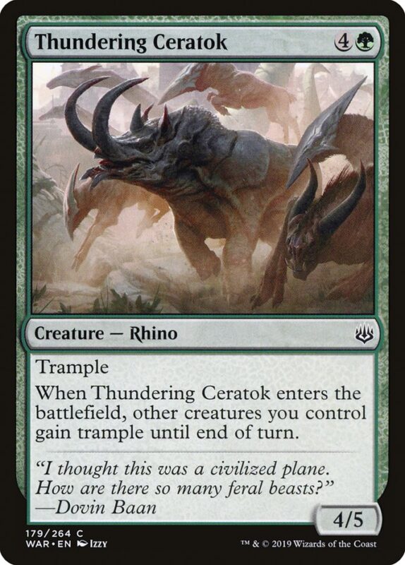 Thundering Ceratok — war 179 — Magic The Gathering TCG