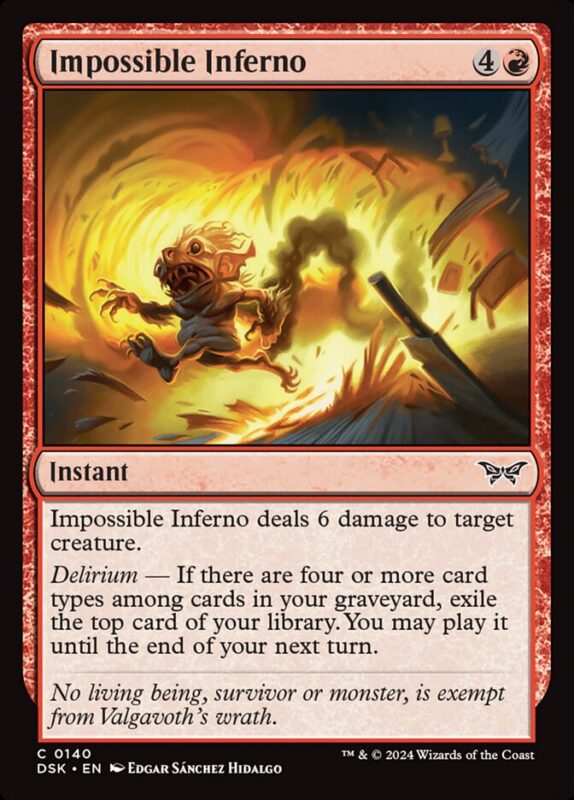 Impossible Inferno — dsk 140 — Magic The Gathering TCG