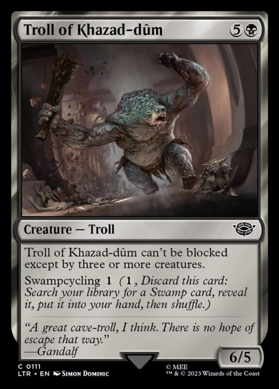 Troll of Khazad-dûm — ltr 111 — Magic The Gathering TCG