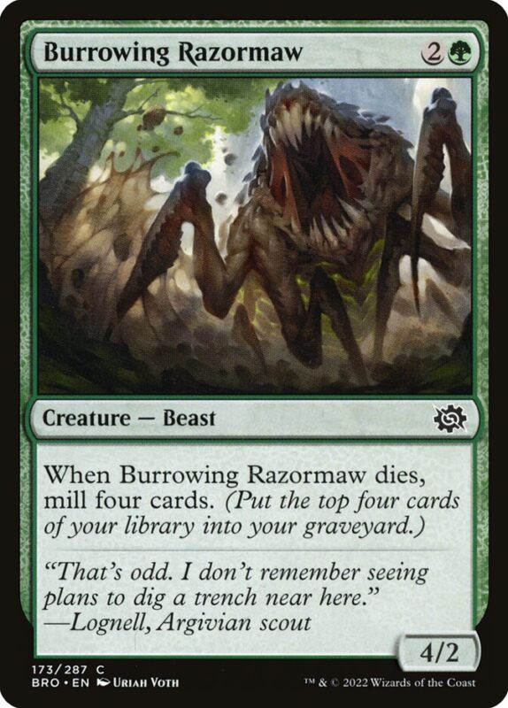 Burrowing Razormaw — bro 173 — Magic The Gathering TCG