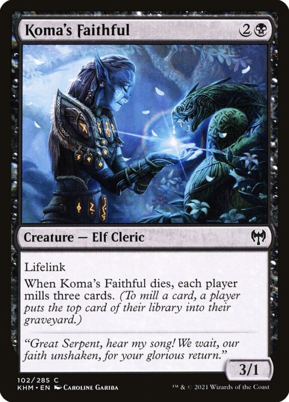 Koma's Faithful — khm 102 — Magic The Gathering TCG