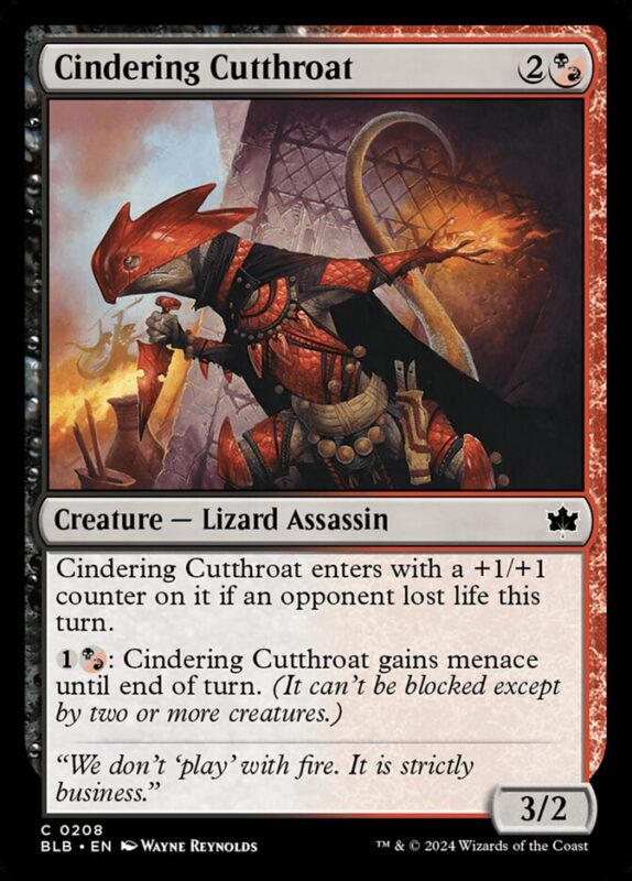 Cindering Cutthroat — blb 208 — Magic The Gathering TCG