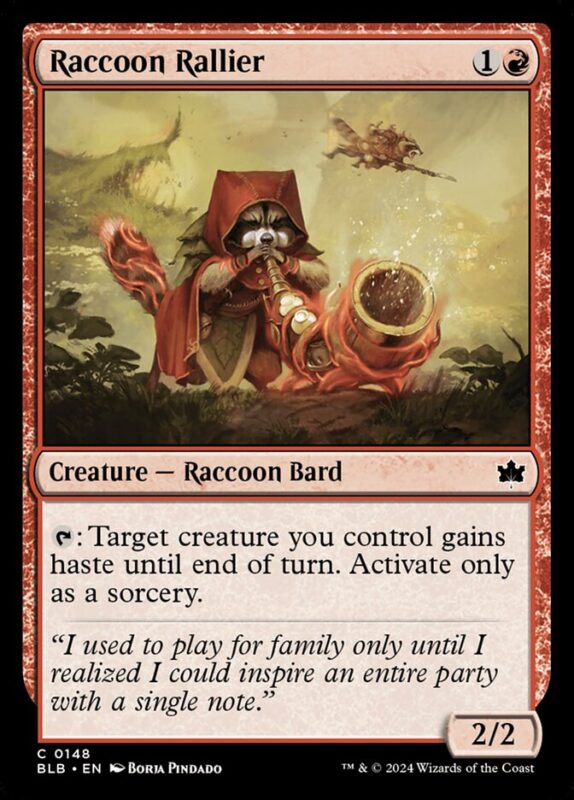 Raccoon Rallier — blb 148 — Magic The Gathering TCG