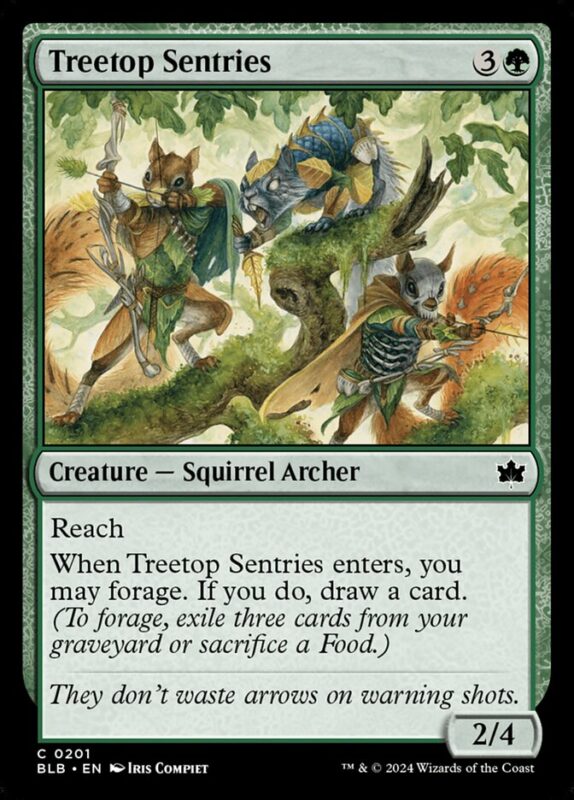 Treetop Sentries — blb 201 — Magic The Gathering TCG