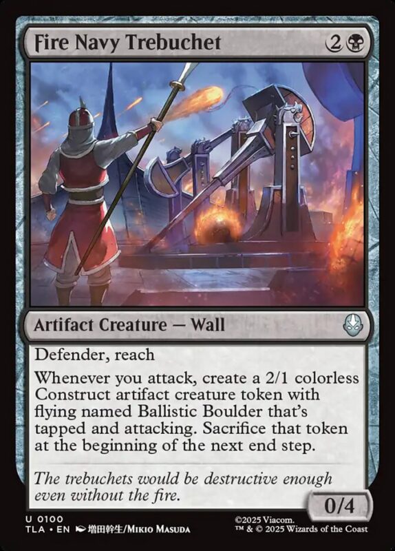Fire Navy Trebuchet — tla 100 — Magic The Gathering TCG