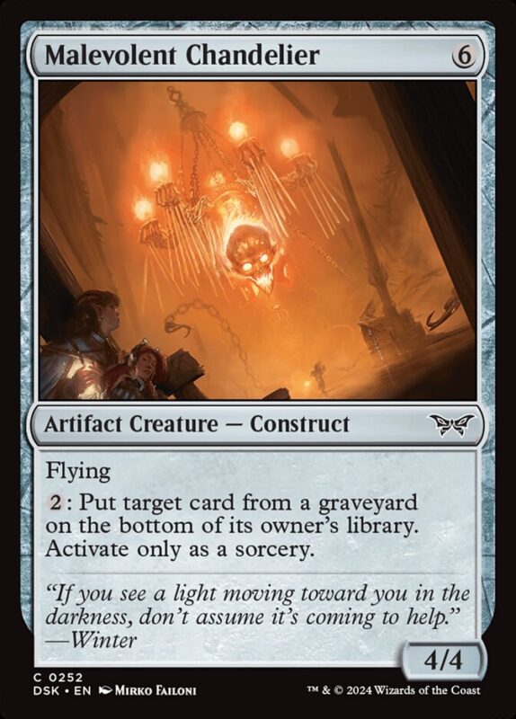 Malevolent Chandelier — dsk 252 — Magic The Gathering TCG
