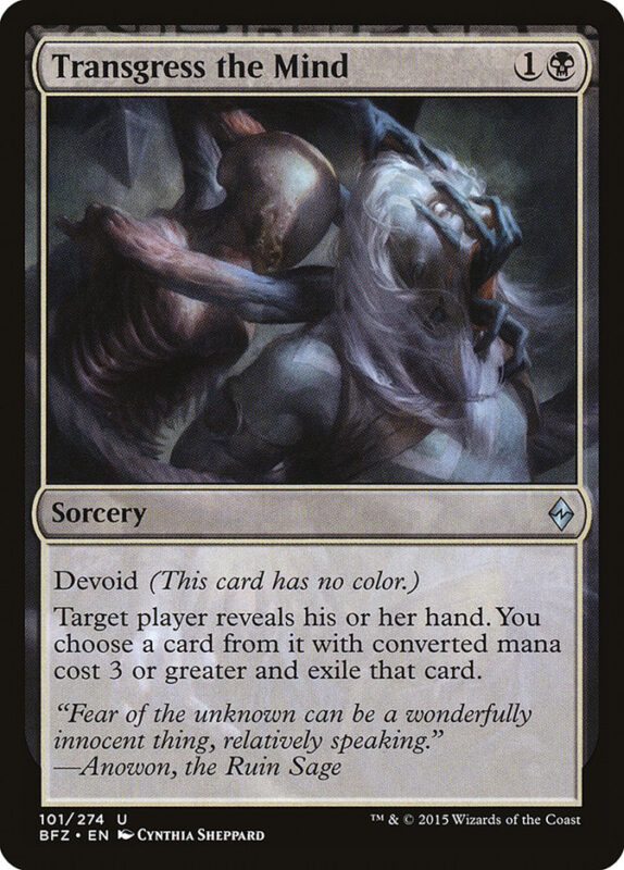 Transgress the Mind — bfz 101 — Magic The Gathering TCG